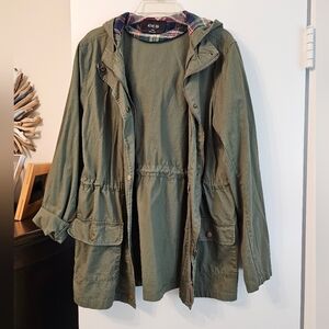 Women's Army Green Drawstring Jacket